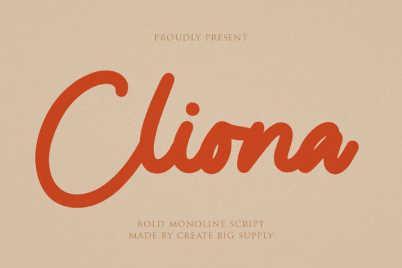 Cliona Script Font