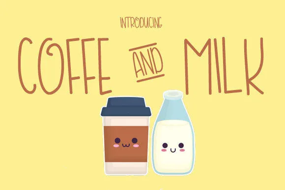 Coffe and Milk Font Coffe and Milk Font Poster 1
