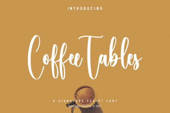 Coffee Tables Script Font Poster 1