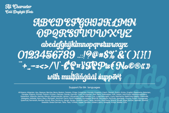 Cold Daylight Font Poster 9