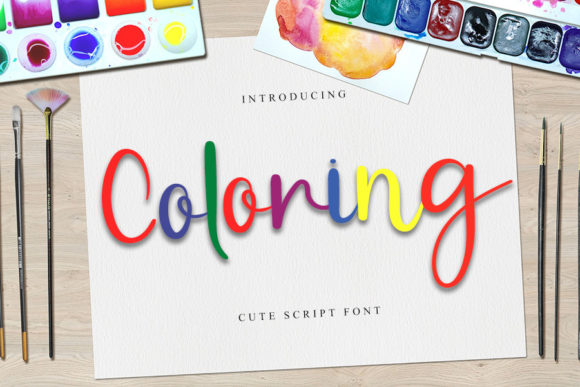 Coloring Font Poster 1