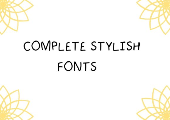 Complete Stylish Font Poster 1
