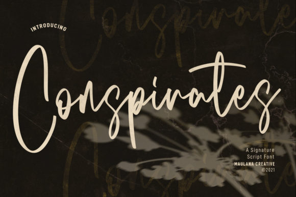 Conspirates Signature Font Poster 1