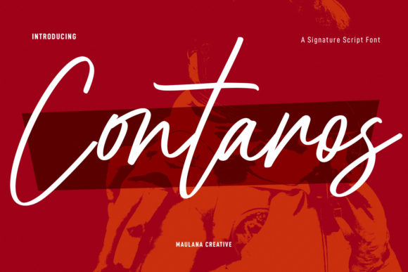 Contaros Script Font Poster 1