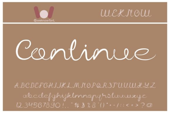 Continue Font Poster 1