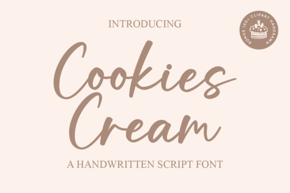 Cookies Cream Font Poster 1