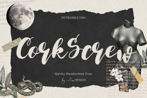 CorkScrew Font Poster 1