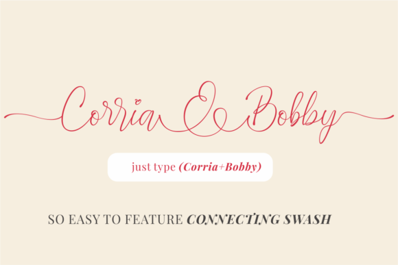 Corria & Bobby Font Poster 2