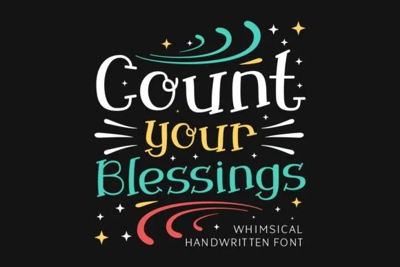 Count Your Blessings Font Count Your Blessings Font Poster 1