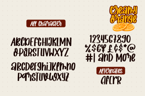 Creamy Orange Font Poster 8