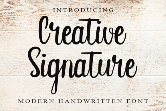 Creative Signature Font Poster 1