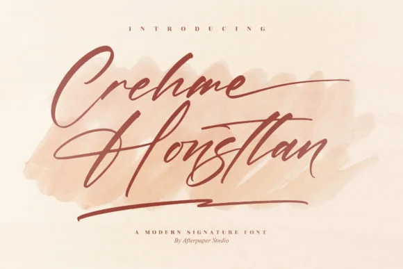 Crehme Honstlan Font Poster 1