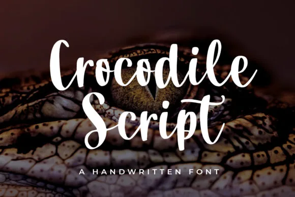 Crocodile Script Font Crocodile Script Font Poster 1
