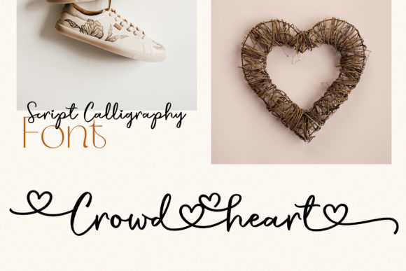 Crowd Heart Script Font Poster 1