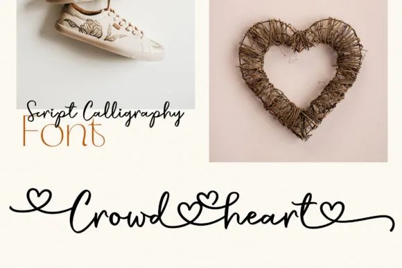 Crowd Heart Script Font Crowd Heart Script Font Poster 1