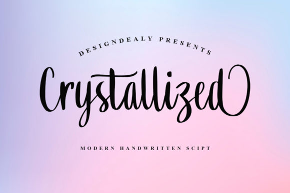 Crystallized Script Font Poster 1