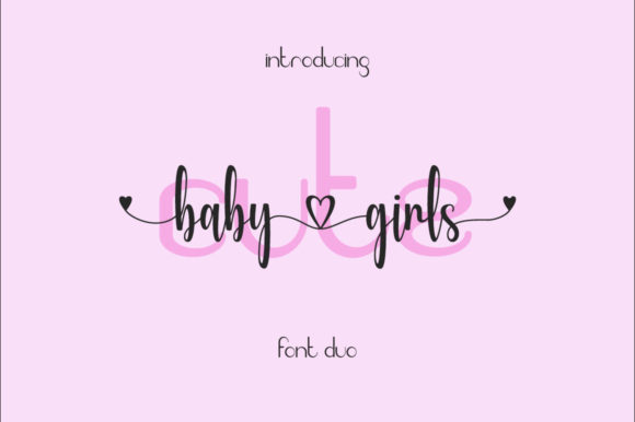 Cute Baby Girls Font Poster 1