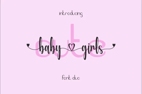 Cute Baby Girls Font Cute Baby Girls Font Poster 1