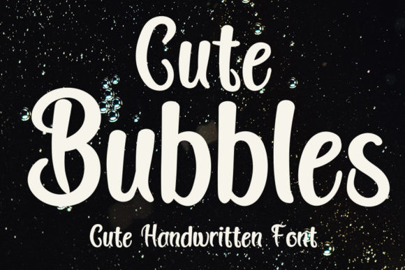 Cute Bubbles Font Poster 1