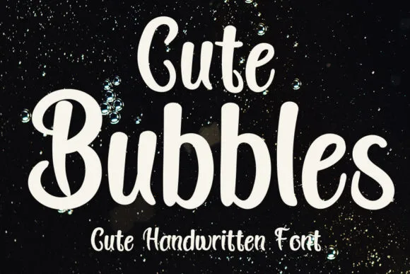 Cute Bubbles Font Cute Bubbles Font Poster 1