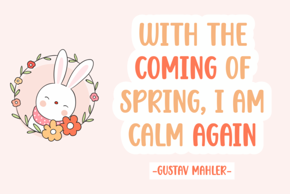 Cute Easter Bunny Font Poster 2