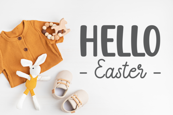 Cute Easter Bunny Font Poster 3