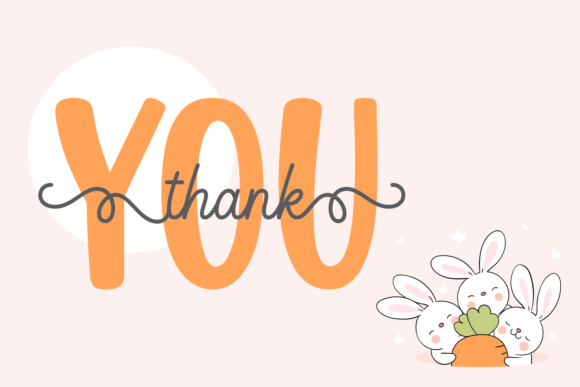 Cute Easter Bunny Font Poster 5