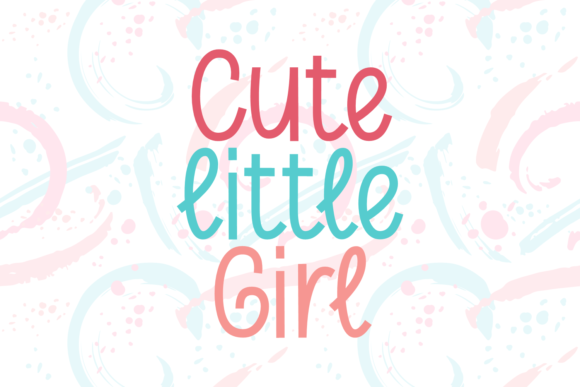 Cute Little Girl Font Poster 1