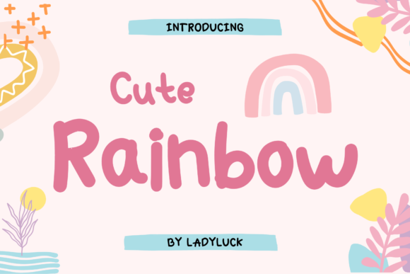 Cute Rainbow Font Poster 1