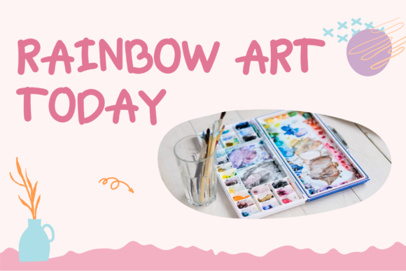 Cute Rainbow Font Poster 2