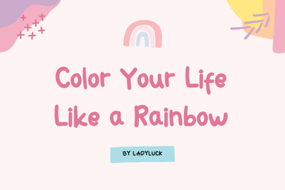 Cute Rainbow Font Poster 3