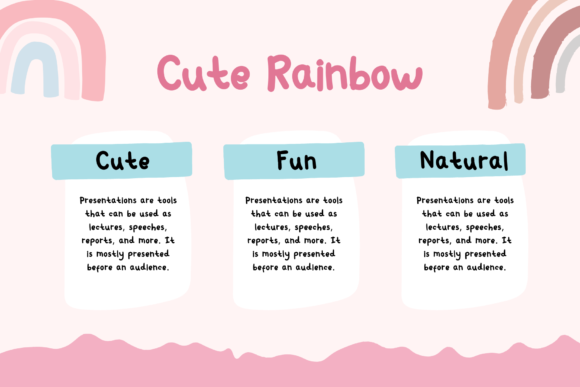 Cute Rainbow Font Poster 5
