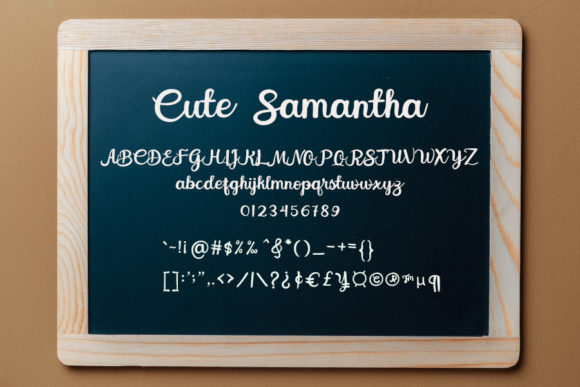 Cute Samantha Font Poster 4