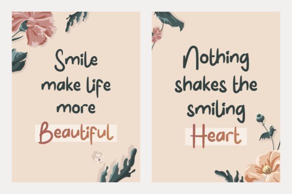 Cute Smile Font Poster 3