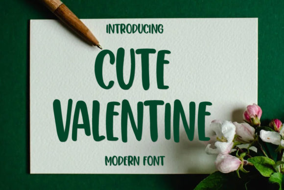 Cute Valentine Font Poster 1