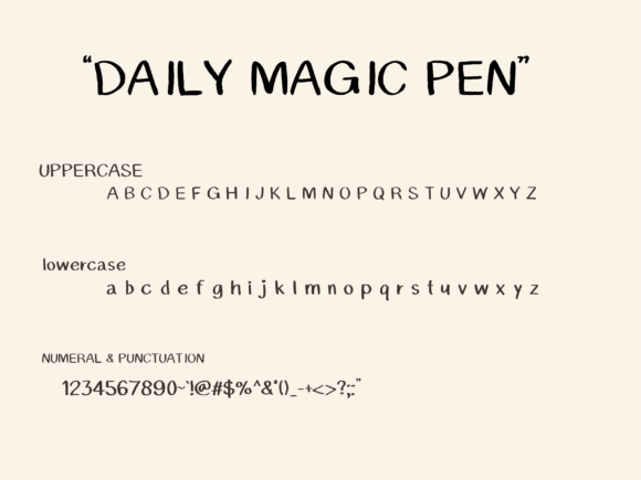 Daily Magic Pen Font Poster 3