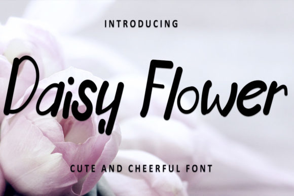 Daisy Flower Font Poster 1