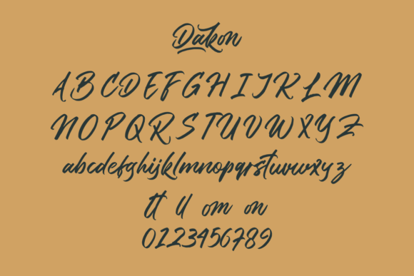 Dakon Font Poster 5