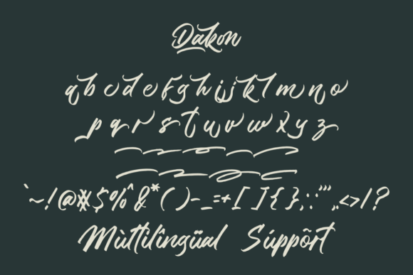 Dakon Font Poster 6