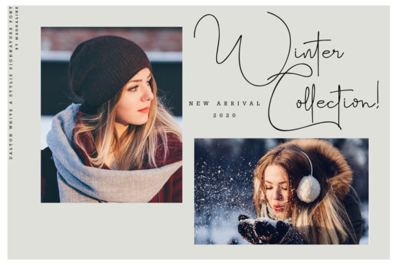 Dalton White Font Poster 3