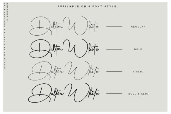 Dalton White Font Poster 9