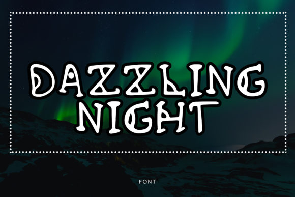 Dazzling Night Font Poster 1