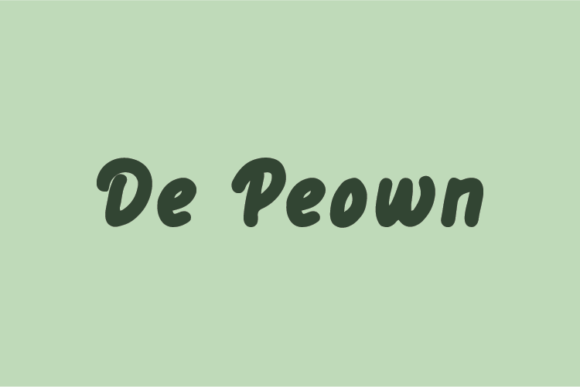 De Peown Font Poster 1