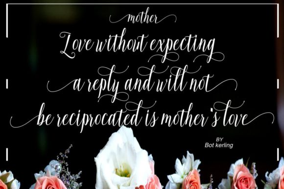 Dear Mother Font Poster 2