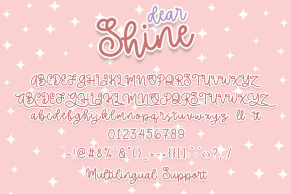 Dear Shine Font Poster 5