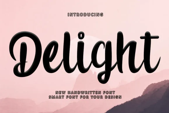Delight Font Delight Font Poster 1