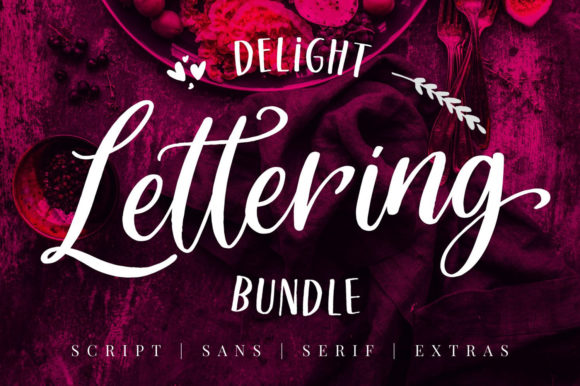 Delight Lettering Font Poster 1