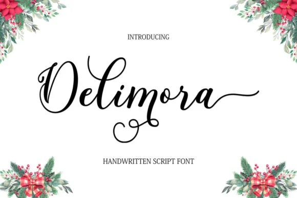 Delimora Script Font Delimora Script Font Poster 1