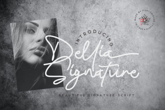 Dellia Signature Font Poster 1