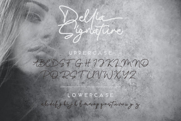 Dellia Signature Font Poster 8
